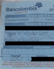 Soporte de pago, transferenicia o consignación de cargo variable 